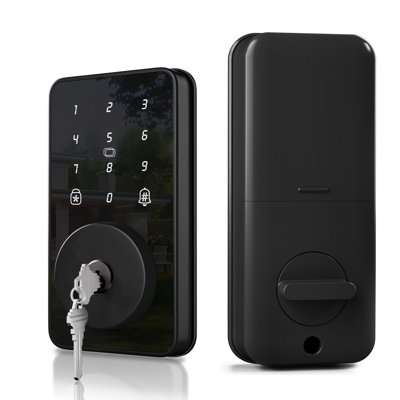 Keyless Entry Door Lock with Keypad, Smart Deadbolt Lock for Front Door with 2 Keys, Auto Lock, Anti-Peeking Password, Easy Installation