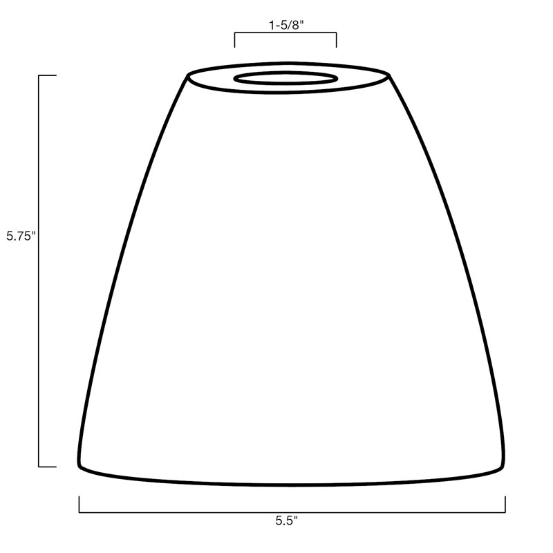 5.75'' H Glass Empire Lamp Shade