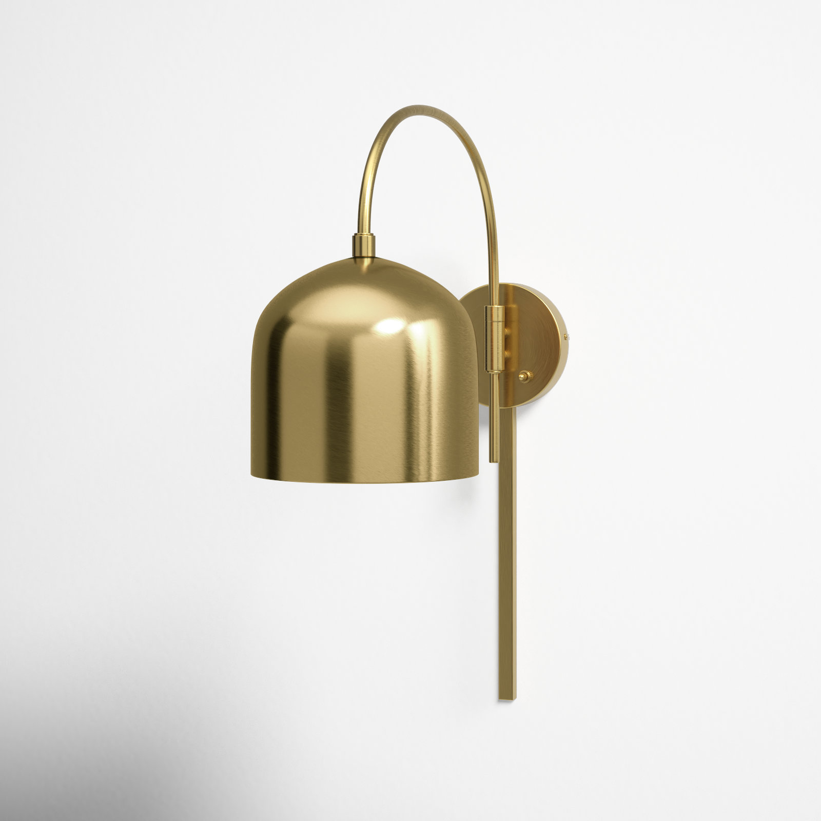 Rawlins Single Light Armed Sconce, Warm Brass