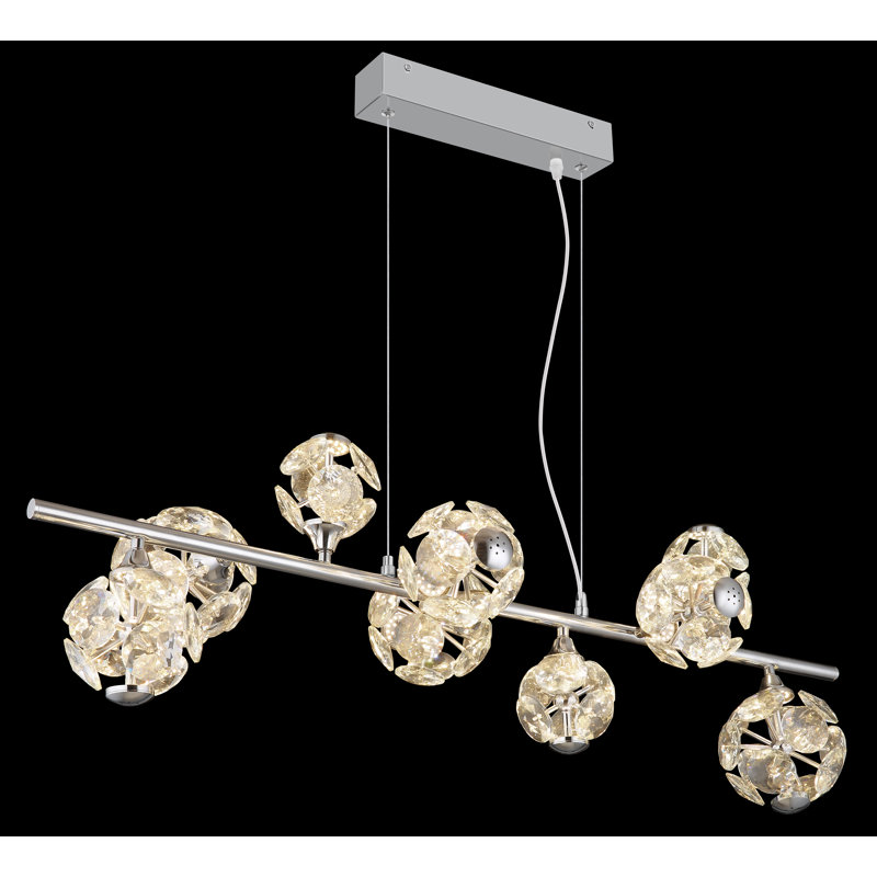 Allianna 1 - Light LED Geometric Pendant, Chrome