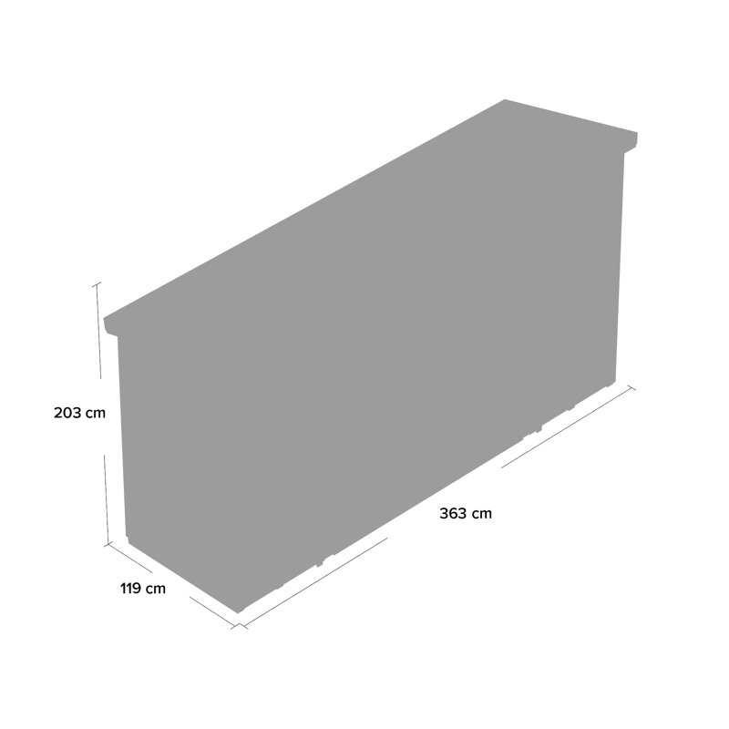 10 Ft. W x 3 Ft. D Shiplap Pent Wooden Shed, 10ft. W x 6ft. D