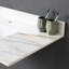 Comptoir de meuble-lavabo 43 po - Marbre blanc avec veines magnifiques, lavabo rectangulaire, dosseret de 4 po, trou de robinet pré-percé, armoires compatibles 42 po x 21 po, assorti aux armoires centrales: l 42 po x P 21 po