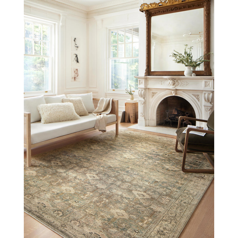 Ivory 8' x 10' Rectangular Easy Care Synthetic Rug