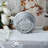 3.74"D Elegant Desktop Round Quartz Clock with Floral Decor