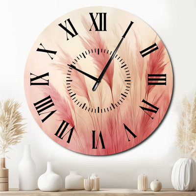 Horloge murale Blush Pampas Glow - Bohemian
