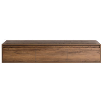 60" Bathroom Cabinet, Wall Mount - Brown Ebony Soft Close Drawer Storage Modern Mounted