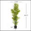 Bambou artificiel 5 'avec pot, ensemble de 2-1995029316