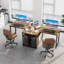 L-Shaped Metal Base Computer Desk