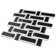 Nero Marquina 1" x 4" Marble Linear Mosaic Wall Tile