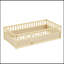 Lit simple au sol avec barrière et porte de haute sécurité, conception en bois Montessori pour la chambre à coucher