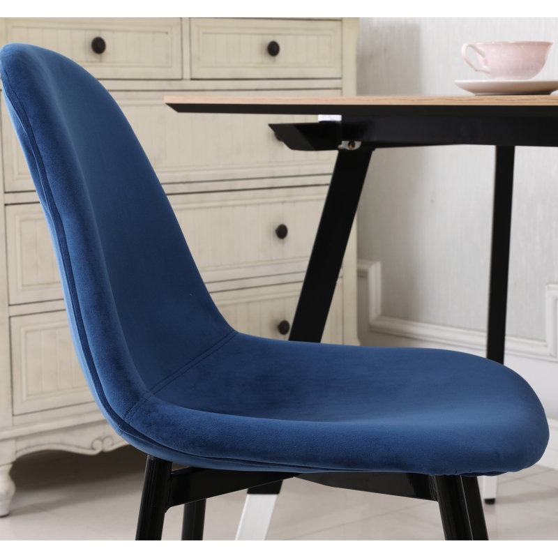 Table de salle à manger blanche 5 pièces avec 4 chaises en velours d'hévéa et doublure de chaise en velours doré