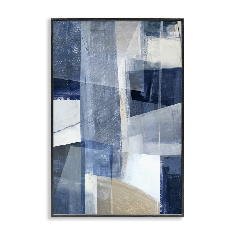  Formes géométriques obliques encadrées par Hannah Dawson, Giclée encadrée noir minuit, H 24 po x l 16 po