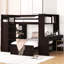 Lit mezzanine double avec accessoire simple. Livré avec tablettes, bureau et garde-robe. Optimisez votre espace de vie. Bois. Lit l 78,7 po x H 65,8 po L, couleur. Comprend une construction solide. Maximisez l'espace. Pas de boîte-112982529-112982531