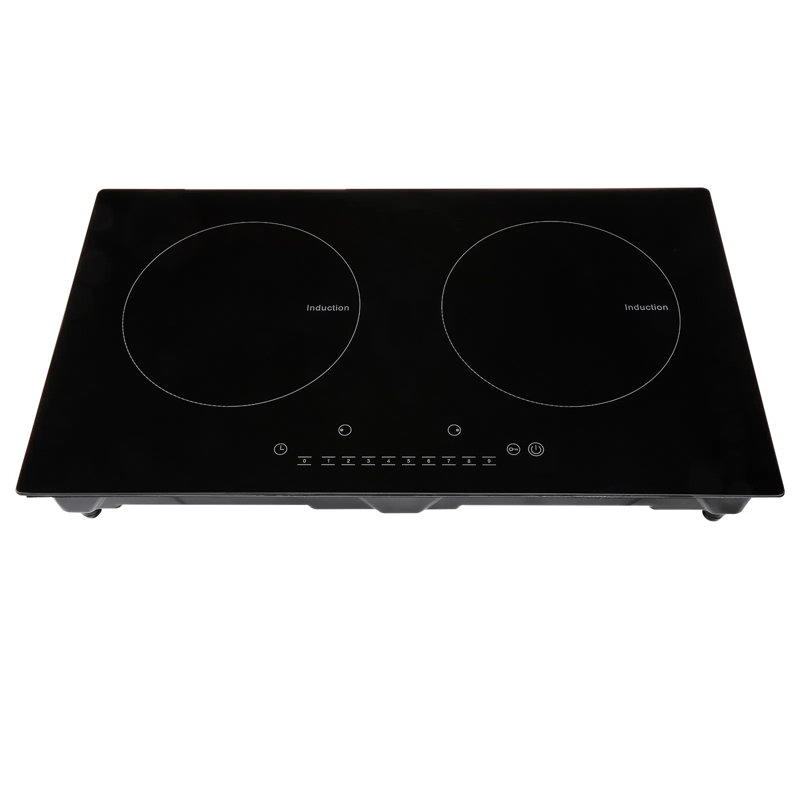 Surface de cuisson à induction, 24 po, 2 brûleurs, surface de cuisson magnétique intégrée de 1800 W, écran tactile DEL, 9 niveaux de chauffage, 120 V