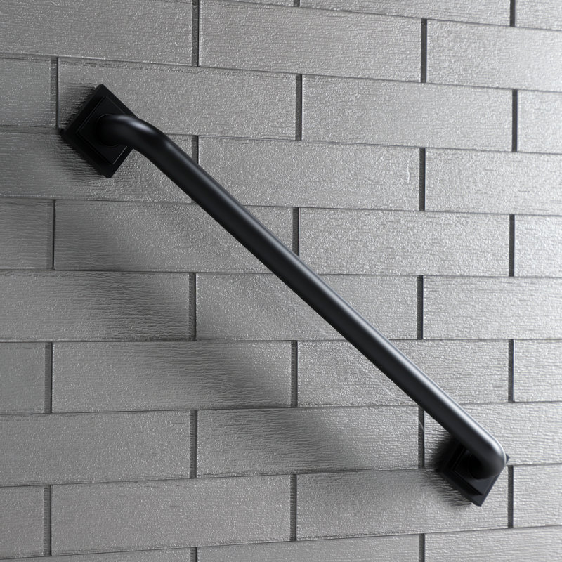 Kingston Brass Claremont 1-1/4 Inch O.D Grab Bar, 24" W, Matte Black