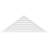 Triangle Surface Mount Non-Functional Brickmould Frame PVC Gable Vent 12/12 Pitch-43314892