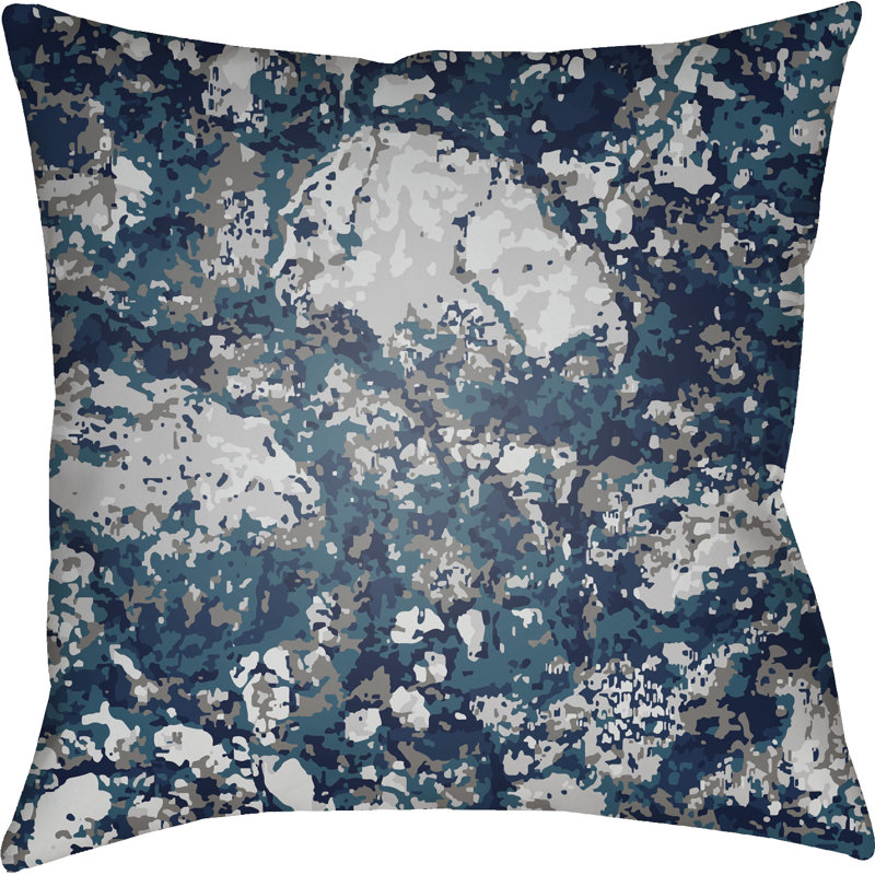 Textures Throw Pillow, 20" H x 20" W x 4" D, Blue
