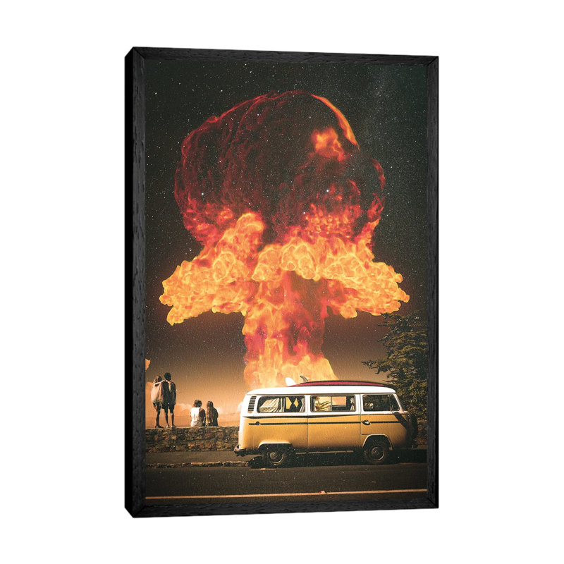 Stopover by Nicebleed - Print on Canvas, 101.6cm H x 66.04cm W x 3.81cm D, Black Framed