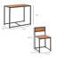 HOMCOM 3-Piece Industrial Dining Table Set For 2, Kitchen Table And Chairs, Dining Room Sets For Small Spaces