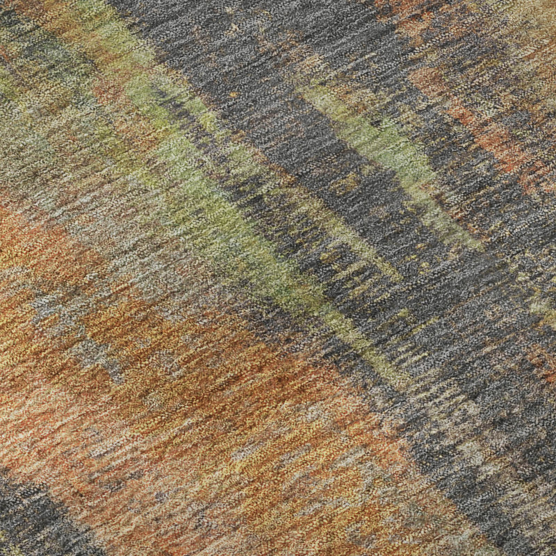 Premium Machine Washable Lampkins AMF1648 Abstract Rug, Rectangle 9' x 12'