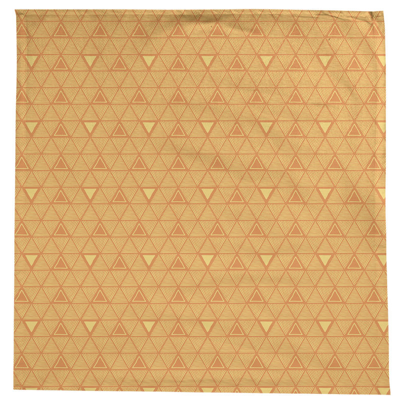 Nappe triangles dessinés à la main classiques, Orange/jaune