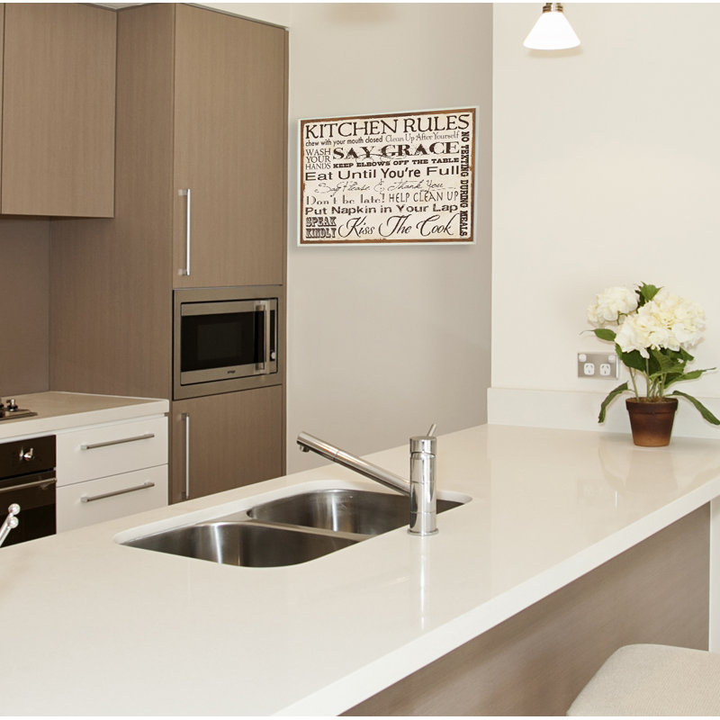 Ehme " Kitchen Rules ", 13" H x 19" W x 0.5" D, Plaque