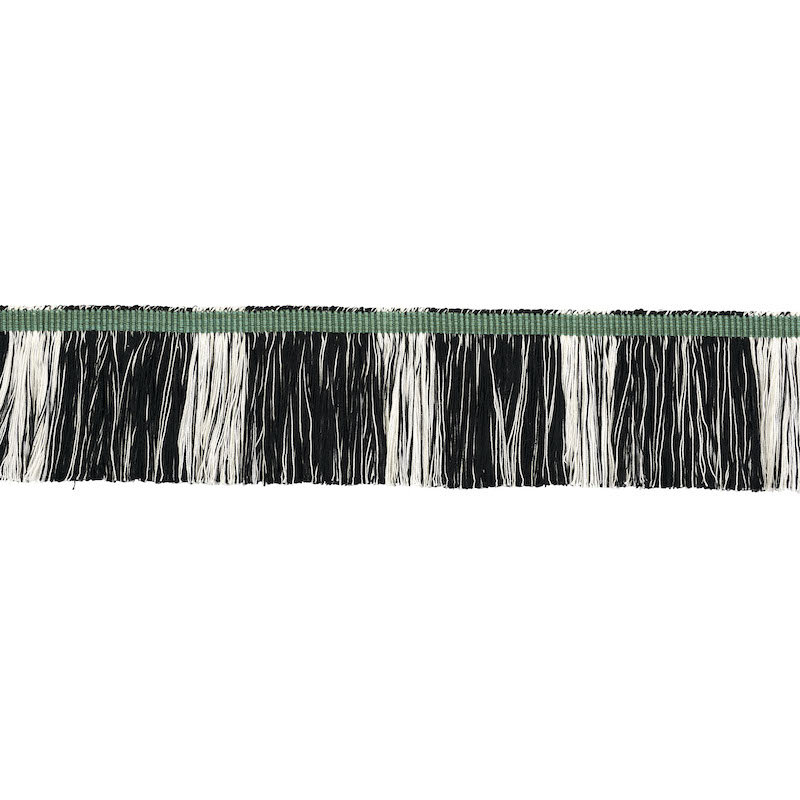 Schumacher x Stephanie Seal Brown Calcada Fringe, Green