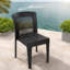 Chaises de patio empilables, en acier rotin Pe, d'extérieur compact et moderne