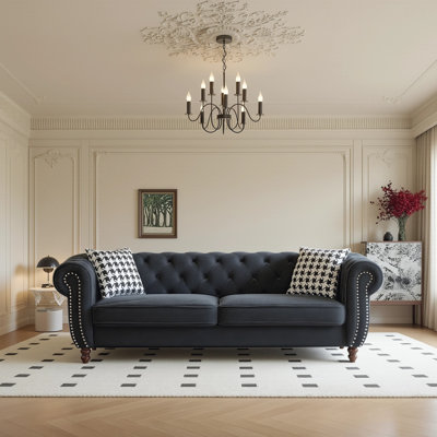 Canapé en tissu 87 po Chesterfield