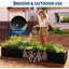 Boîte à fleurs rectangulaire en métal avec trous de drainage 20 à 70 po, ensemble de jardin surélevé Snap-On-224947166