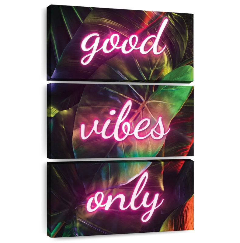 Tergel Good Vibes Only - néon, H 50 po x l 32 po