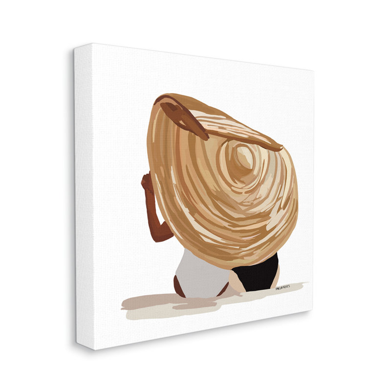 «Beach Babe Friends Tropical Summer Sun Hat» par Amelia Noyes, impression sur toile tendue, H 17 po x l 17 po x P 1,5 po