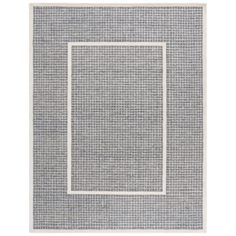 Pine 503 Hand Tufted Wool Pile Geometric Rug, Rectangle 8' x 10'