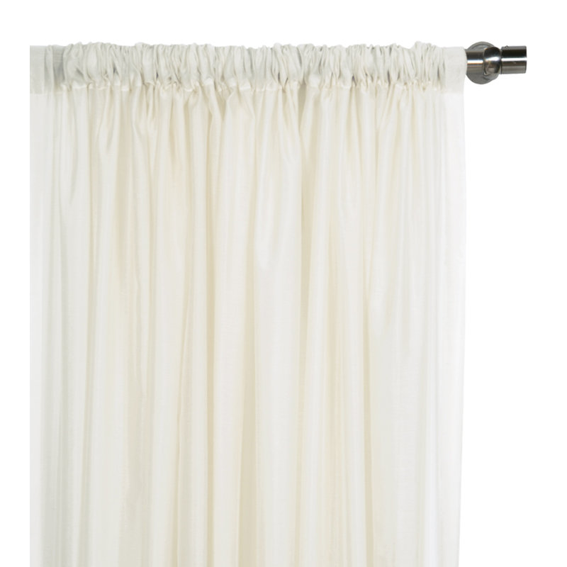 Ambiance Trevira Sheer Sheer Curtain Single Panel, 48" W x 84" L, White