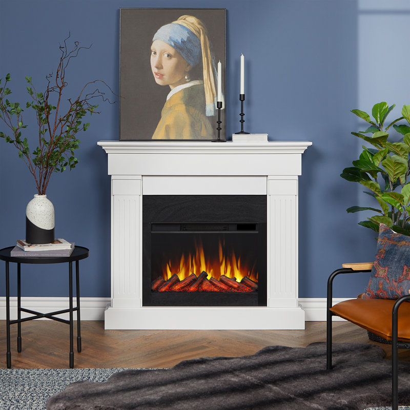 Foyer électrique mince 47 "Crawford par Real Flame, Blanc
