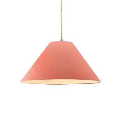 Radiance - Luminaire suspendu 1 lumière Avola - l 15 po x H 7,25 po - ampoule remplaçable - cordon torsadé beige