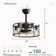 20" 7 - Blade Black Caged Ceiling Fan with Remote Control and Light Kit Included