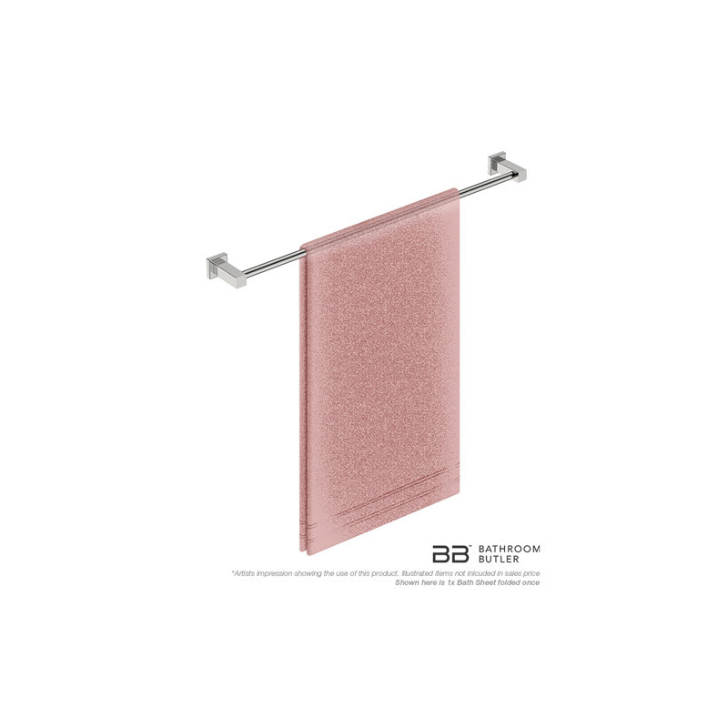 Wall Mounted Towel Bar, Polished Stainless Steel