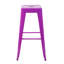 Tabourets de bar en métal 30 po à hauteur de comptoir sans dossier, faciles à assembler, détachables, idéaux pour un îlot de cuisine et des tabourets en mauve, de 2, imperméables, à nettoyer, adaptés