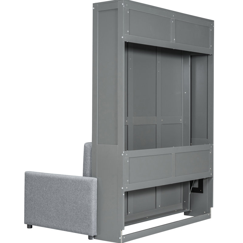 Full Size Bed In Gray, Combination, Space For , Easy To Assemble And Use