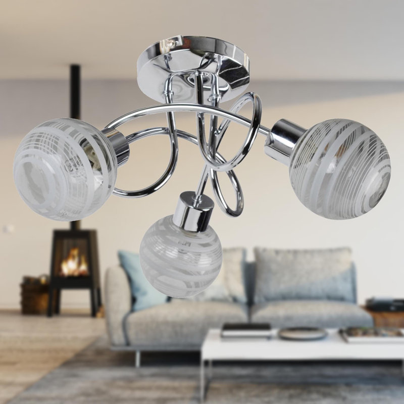 Iacovelli Glass Semi Flush Mount