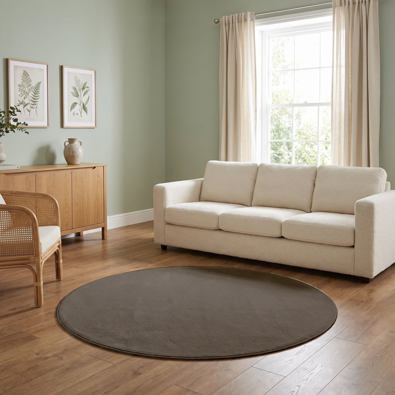 Washmellow Collection Shaggy Area Rug, 80X80 cm Round