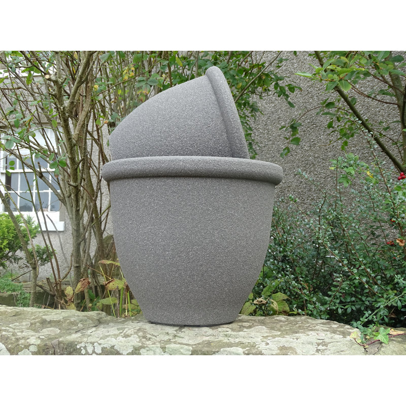 Campuzano Pot Planter, 35cm H x 40cm W x 40cm D, Diamond Blue