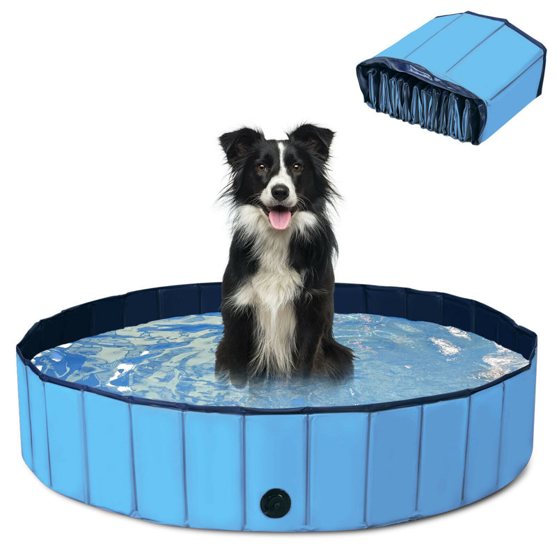 Nugent 30cm MDF+PVC Dog Pool, 30cm H x 140cm W x 140cm D, Blue