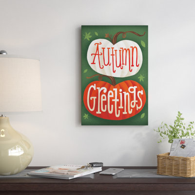 « harvest time series : automne greetings », art textuel sur toile