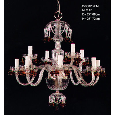 Aileen 12 - Light Candle Style Chandelier