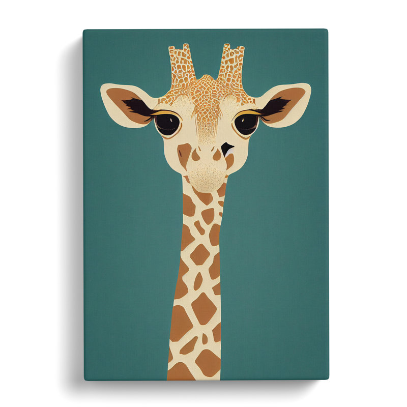 Giraffe Art No.3 - Wrapped Canvas, 50cm H x 35cm W x 3cm D