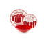 Christmas Stamp Porcelain China Dinnerware Set 18 Piece - Service for 6