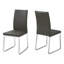 Chaise de salle à manger rembourrée d'aspect similicuir parfaite pour la cuisine ou comme chaise d'appoint Jenei-67753653-67753648