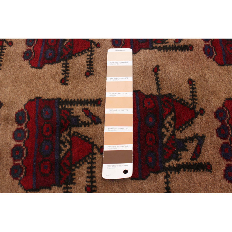 Tapis brun foncé Saim Rare War 2 pi 11 po x 4 pi 6 po